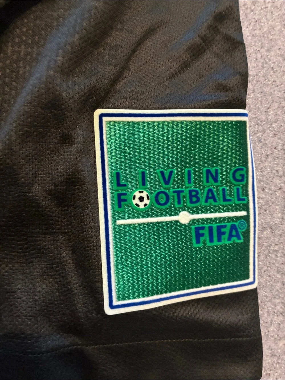 Nike Black and Navy Croatia Soccer Jersey with Red Accents